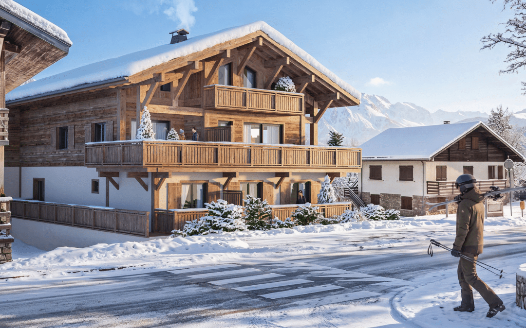 Perspective 3D immobilier montagne : valoriser un programme haut de gamme avant sa construction